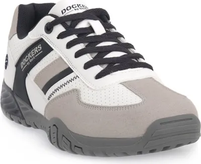 Produktbild von Dockers Schnürhalbschuhe bequem in weiss/weiss kombi, Gr. 42