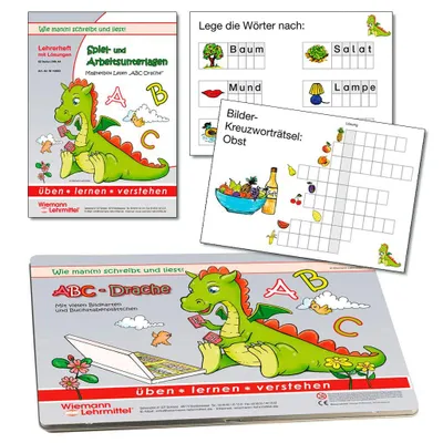 Produktbild von Komplettset „ABC-Drache“ Magnetbox Lesen inkl. Arbeitsunterlagen-Wiemann Lehrmittel