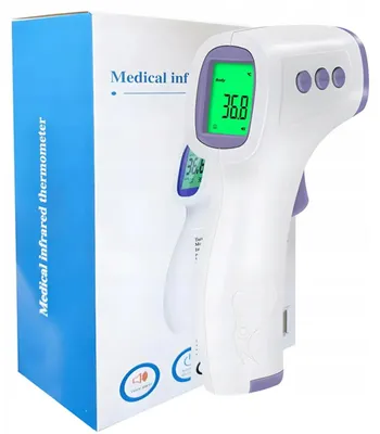 Image de Thermomètre infrarouge sans contact lcd mesure température corporelle enfant adulte résultat rapide
