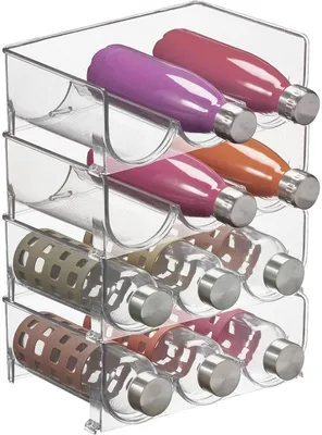 Produktbild von Flaschenständer Flaschenhalter Organizer Küche stapelbar mDesign transparant