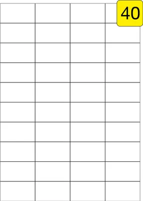 Produktbild von 400 Etiketten / 10 Blatt DIN A4 / Größe: 52,5x29,6