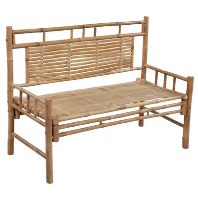 Image de The Living Store Banc de jardin avec support 120 cm bambou