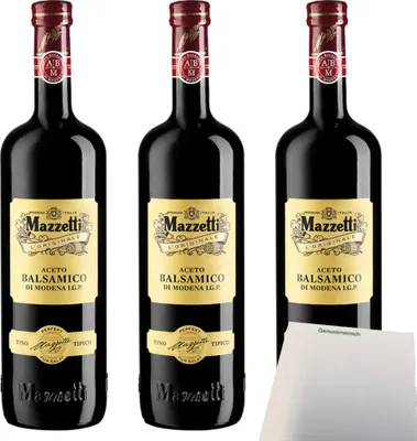Produktbild von Mazzetti Aceto Balsamico di Modena Tipico Balsamessig 3er Pack (3x1l Flasche)