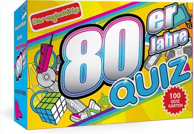 Produktbild von 80er Jahre Quiz mit 100 Quizkarten
