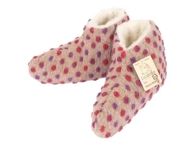 Produktbild von Bettschuhe Wolle Noppen beige beige