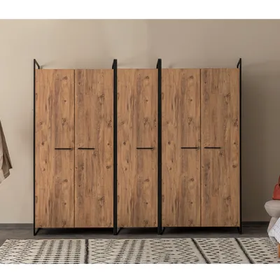Obrázek produktu pro Skye Decor, Dynamic Takım - 31, šatní skříň, atlantská borovice, 100 % MELAMINEM POVLÁKNĚNÁ DESKA, 104 x 52 x 225 cm