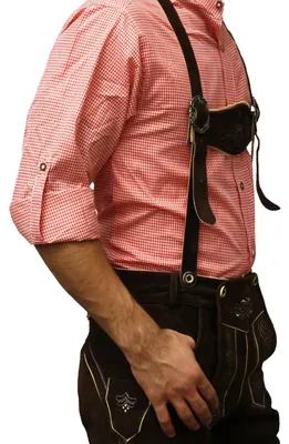 Produktbild von Trachtenhemd mit Stehkragen für Trachtenlederhosen kariert, Farbe:Rot, Größe:L