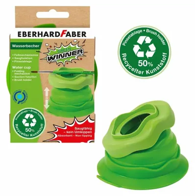 Produktbild von EBERHARD FABER Wasserbecher GREEN WINNER grün aus Silikon