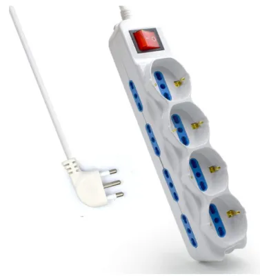 Produktbild von Ewent EW3929, 1,5 m, Drinnen, Typ L, Weiß, 16 AC-Ausgänge, 250 V