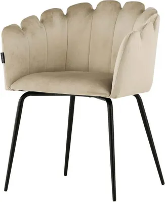 Obrázek produktu pro Jídelní židle FURNLUX Limhamn béžová a černá 61 cm / Hlavní barva: béžová / Rozměry: 61 x 54 x 77 cm