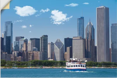 Produktbild von ARTland Wandbild, selbstklebend Chicago Skyline Größe: 30x20 cm