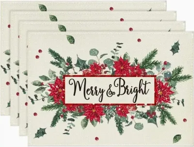 Obrázok produktu pre Vianočná podložka na stôl MERRY and BRIGHT 30x45 cm, krémová