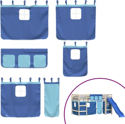 Produktbild von vidaXL Vorhänge für Hochbett Blau Polyester