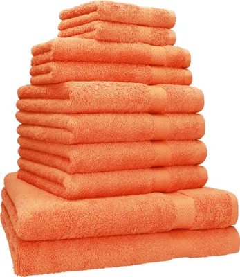 Produktbild von Betz 10-tlg. Handtuch-Set PREMIUM CLASSIC 2 Duschtücher 4 Handtücher 2 Gästetücher 2 Seiftücher Farbe: orange