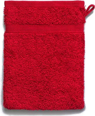 Produktbild von grace grand spa Waschhandschuh Avantgarde mit breiter Webbordüre Kaminrot One Size