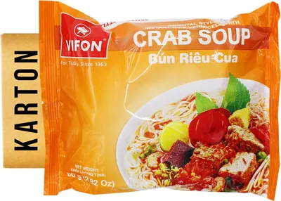 Produktbild von Vifon Bun Rieu Cua Reisnudel mit Krabbengeschmack 30x80g