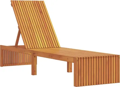 Obrázok produktu pre Ležadlo vidaXL v prírodnej farbe 200 x 55 x 94 cm z masívneho akátového dreva