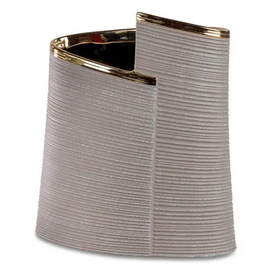 Produktbild von Formano - Vase geschwungen Sand-Gold Höhe: 25 cm, Serie: Sand-gold, Material: Keramik, Typ: Vase