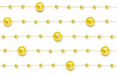 Produktbild von Perlenkette 8mm x 1,3m Kunststoff 5 Stück Gelb