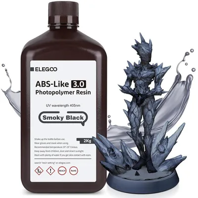 Produktbild von ELEGOO ABS-like Resin V3.0 2KG, Rauchschwarz