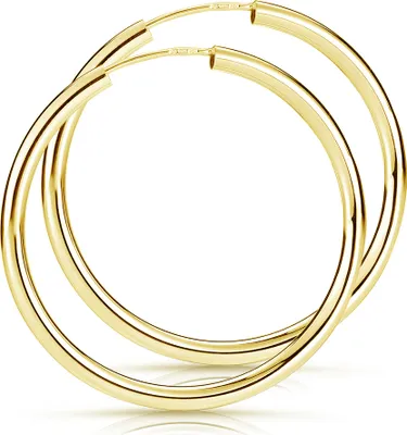 Produktbild von MATERIA by Matthias Wagner Gold Creolen 29mm Damen Ohrringe aus 925 Sterling Silber Gelbgold vergoldet inkl. Box SO-420