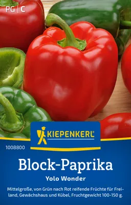 Produktbild von Kiepenkerl Blockpaprikasamen Yolo Wonder Capsicum annuum 40 Pflanzen