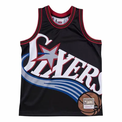Produktbild von Mitchell & Ness Big Face Jersey Philadelphia 76ers black XL