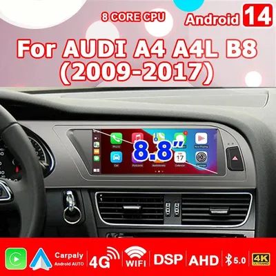 Image de Lecteur multimédia – 8 Go, 256 Go. Autoradio – Système audio pour voiture – Système Android 14 – Écran tactile de 8,8 pouces