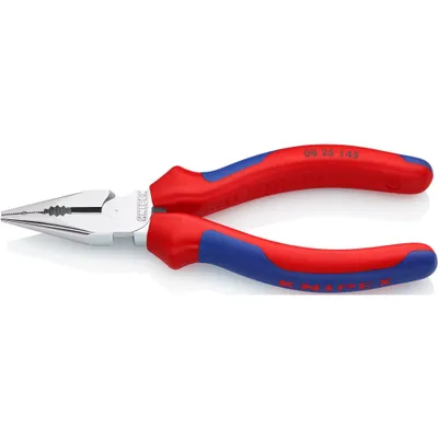 Zdjęcie produktu dla Knipex 08 25 145, Szczypce półokrągłe, Stal, Plastik, Niebieski, Czerwony, 145 mm, 145 g