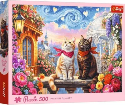 Produktbild von Puzzle - 500 - Zakochane mruczki - Verliebte Kätzchen - Trefl 37553