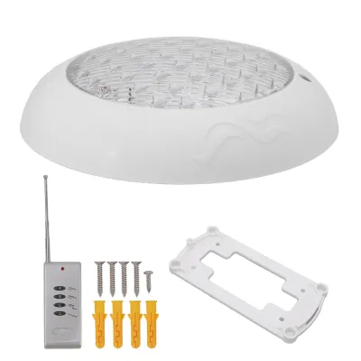 Imagen del producto de Luz para piscina: foco LED sumergible con protección IP68, AC/DC 12 V, 35 W, con control remoto para piscinas exteriores, color blanco