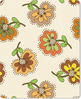 Produktbild von MuchoWow® Mauspad Mousepad Design - Blumen - Retro - Vintage 19x23 cm - Mousepads - Maus Mat - Pad - Mausunterlage - Mauspads - Spielen