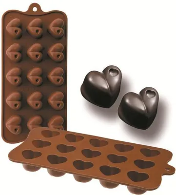 Obrázek produktu pro Formičky na čokoládu srdce 10,5x21cm