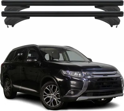 Immagine prodotto di Portapacchi Menabo per Mitsubishi Outlander 2013-2021 in alluminio nero, 2 pezzi