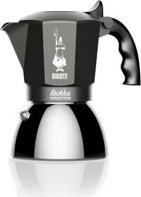 Immagine prodotto di Caffettiera a induzione Bialetti Brikka, 4 tazze (170 ml), espresso come al bar, adatta a tutti i tipi di fornelli, design elegante, argento