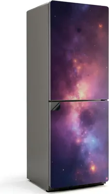 Produktbild von Weltraumgalaktische Landschaft – Magnetische Kühlschrank Abdeckung – Dekorfolie magnetisch Küche – Kühlschrank Magnet Deko – selbstklebende Magnettafel – Magnetfolie für Kühlschranktür – 70x190 cm