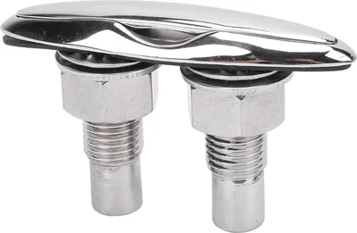 Produktbild von 5-Zoll-Pull-Up-Bootsklampe aus 316-Edelstahl, hochglanzpoliert, sichere Befestigung, einziehbares Dockseil für Wohnmobil-Yacht-Schnellboot