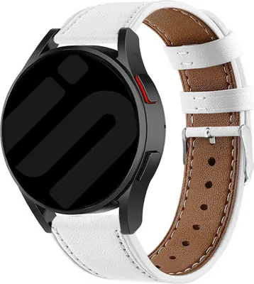 Produktbild von Strap-it Samsung Galaxy Watch 6 - 44mm Leder Armband (Weiß)