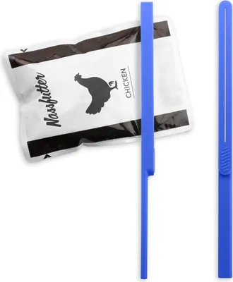 Produktbild von Tütenquetscher 2 Stk. Blau | Abstreifer für Nassfutterbeutel