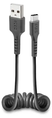 Produktbild von SBS Spiral-Daten-&-Ladekabel für Typ C