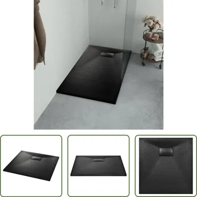 Produktbild von The Living Store Duschwanne SMC Schwarz 90×80 cm