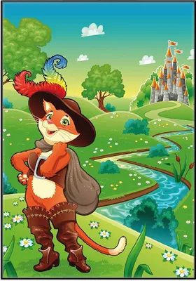 Produktbild von Wallario Wandbild Gestiefelter Kater, Größe: 70,30 x 100,30 cm, Poster mit schwarzem Aluminiumrahmen