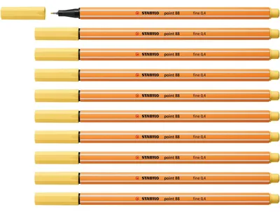 Image de Stabilo - Fineliner Punkt 88/23 f jaune clair | 1 pièce | 10 pièces