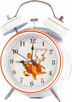 Zdjęcie produktu dla BIAŁY BUDZIK RETRO ZEGAR GŁOŚNY ALARM Różne Wzory