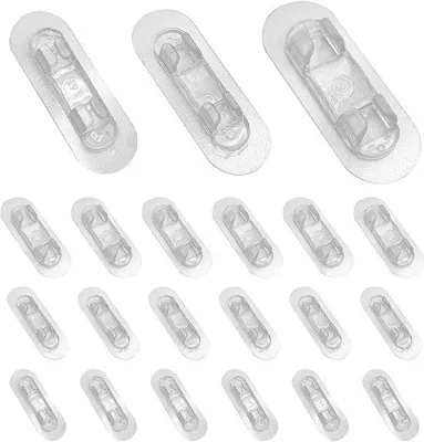 Produktbild von Famanu Kabelclips 50 Stück selbstklebend - transparent, 3 Öffnungsgrößen