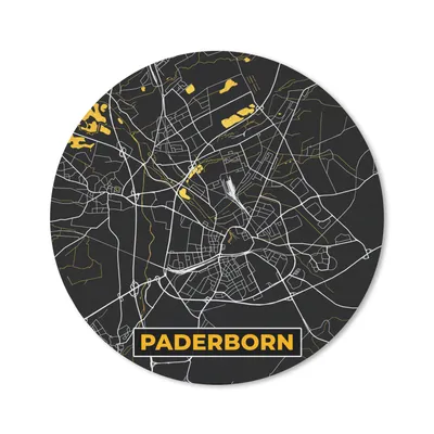 Produktbild von MuchoWow® Mauspad Mousepad Stadtplan - Karte - Paderborn - Gold - Deutschland - Karte 20x20 cm - Mousepads - Maus Mat - Pad - Mausunterlage - Schreibtischmatte