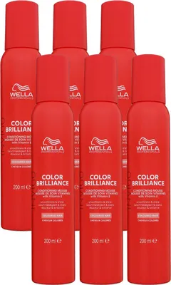 Produktbild von Wella Invigo Color Brilliance 6 x 200 ml Conditioning Mousse Schaum für coloriertes Haar Set