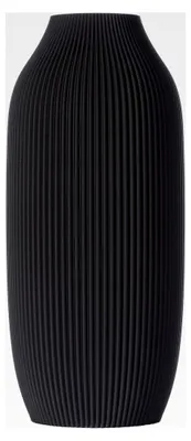 Produktbild von Dekovase Stella XL 38cm Bodenvase Schwarz für Pampasgras und Trockenblumen