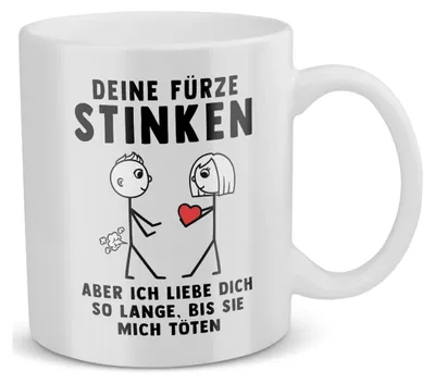 Produktbild von 22Feels Männer Jahrestag Geschenk Hochzeitstag Ehemann Valentinstag Freund Tasse Deine Fürze Stinken Kaffeetasse Haferl Geburtstag Weihnachten Geschenkidee