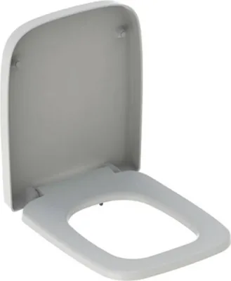 Produktbild von Geberit Renova Plan WC-Sitz, eckiges Des weiß, Befestigung von ob., mit Absenka.